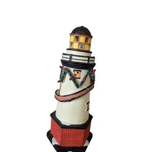 Fortune‎ Lighthouse night light lamp   Red White 9.5 in  corded